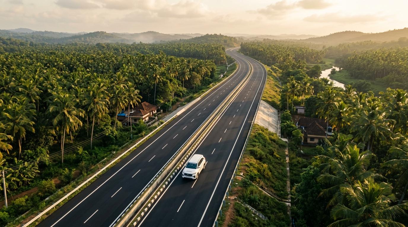 National Highway 66 Kerala Aerial View